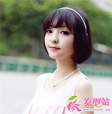 女生時(shí)尚清純短發(fā)發(fā)型 清爽短發(fā)可愛又瘦臉